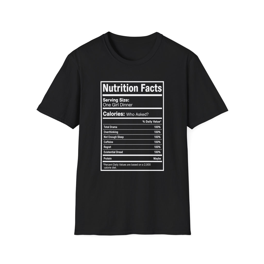 Girl Dinner Nutrition Label T-shirt