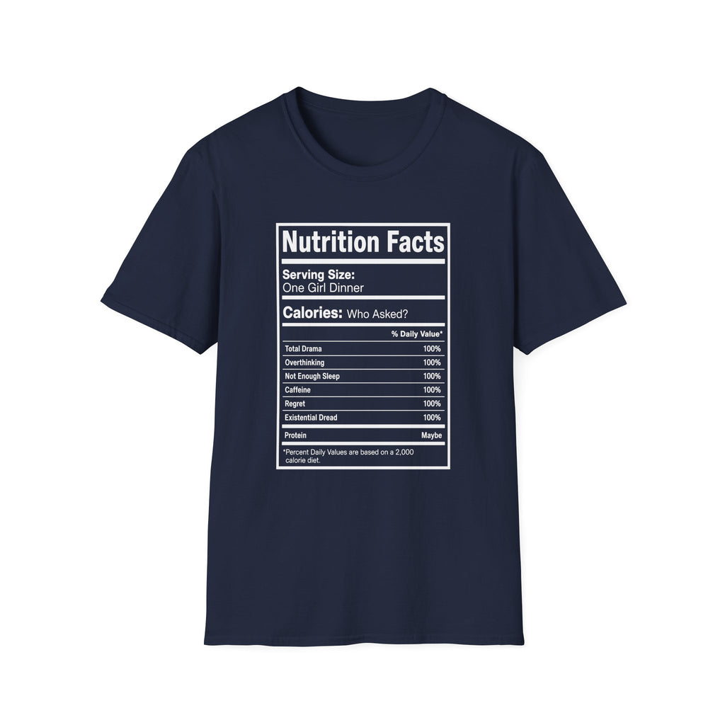 Girl Dinner Nutrition Label T-shirt