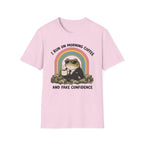 I Run On Morning Coffee And Fake Confidence T-shirt
