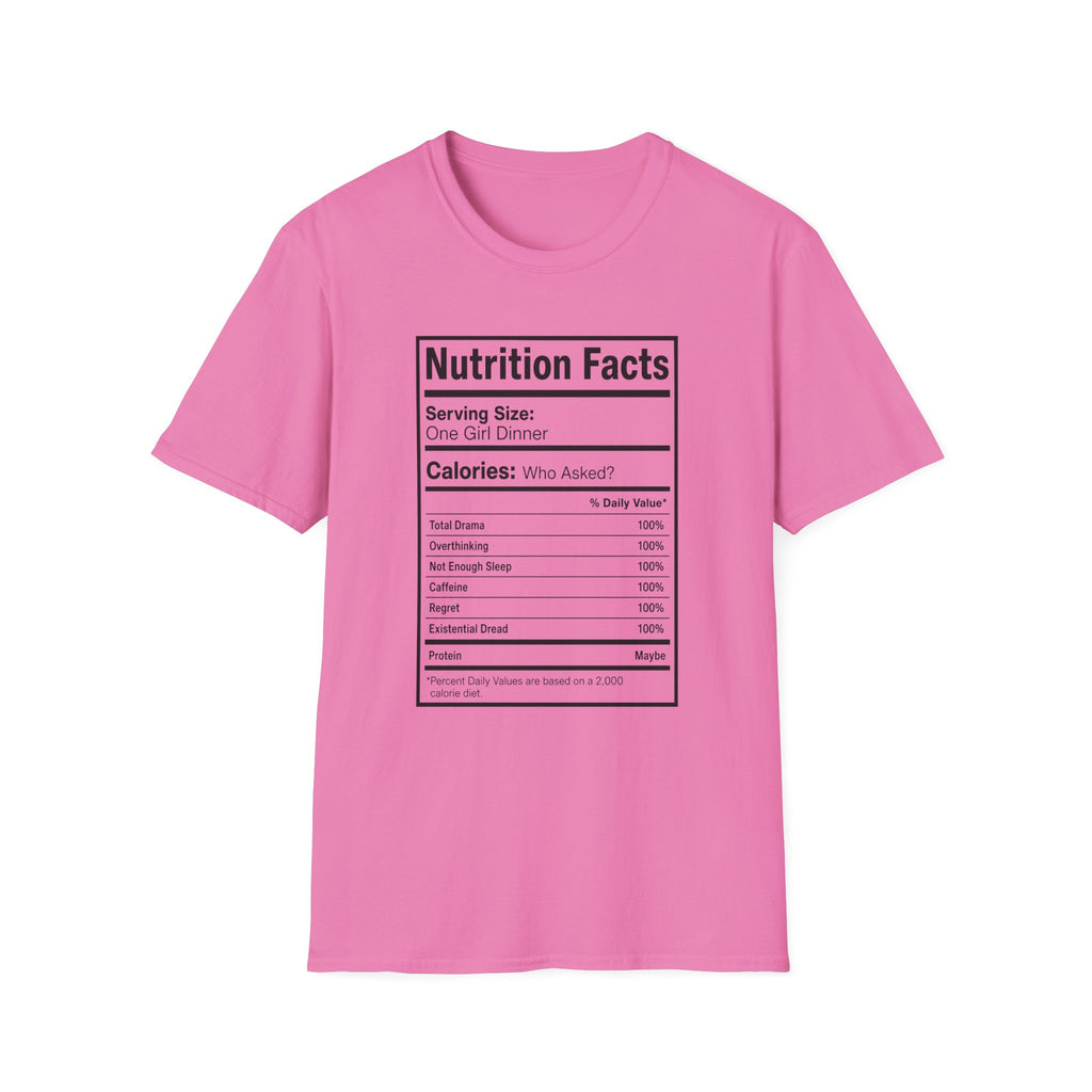Girl Dinner Nutrition Label T-shirt
