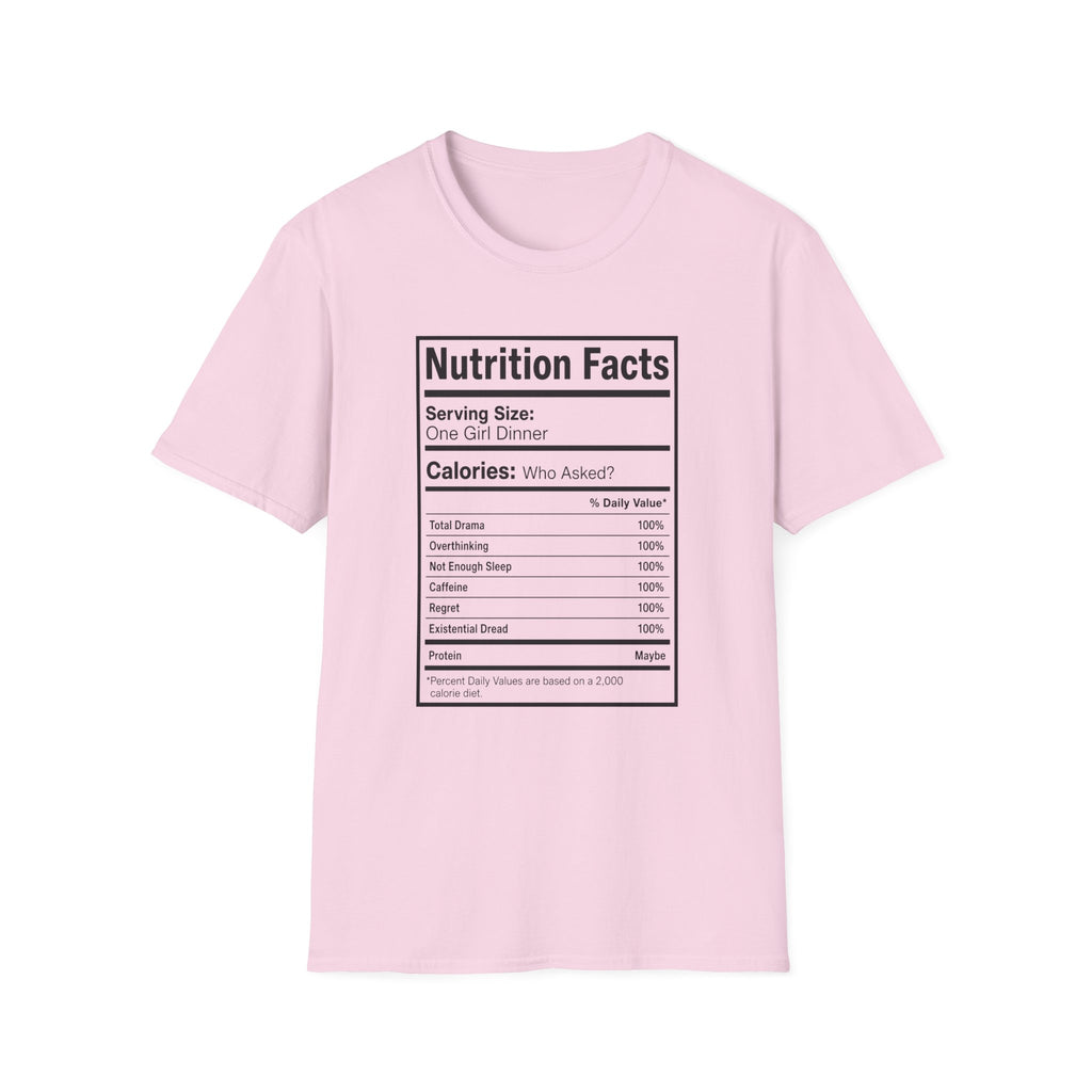Girl Dinner Nutrition Label T-shirt