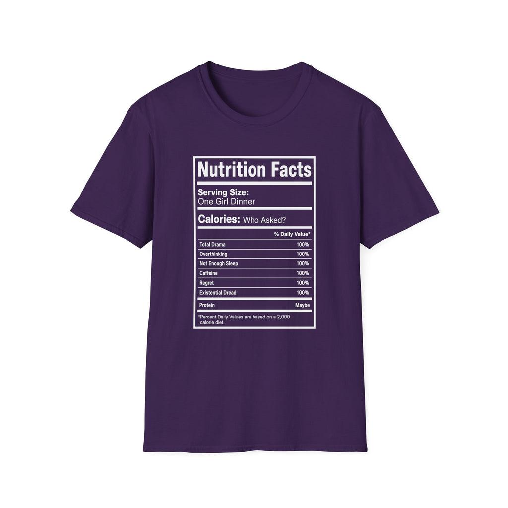 Girl Dinner Nutrition Label T-shirt