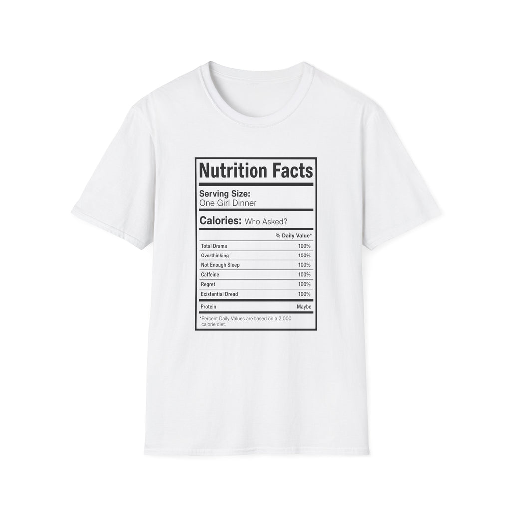 Girl Dinner Nutrition Label T-shirt